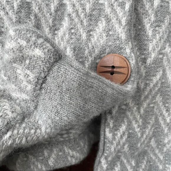 ~ Anthropologie Sm Sweater Pockets Button Gray Cardigan Wool Blend "MOTH" - Picture 4 of 8